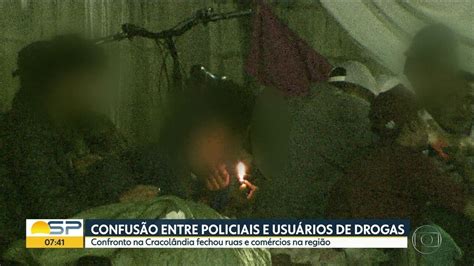 Usuários De Droga Entram Em Confronto Com As Forças Policiais Na Região Da Cracolândia Bom Dia