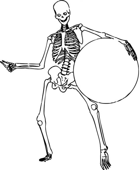 Human Skeleton Coloring Page Coloring Home