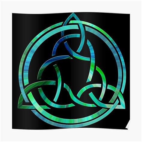 Celtic Trinity Knot Algea Tie Die Poster For Sale By Mellowgroove