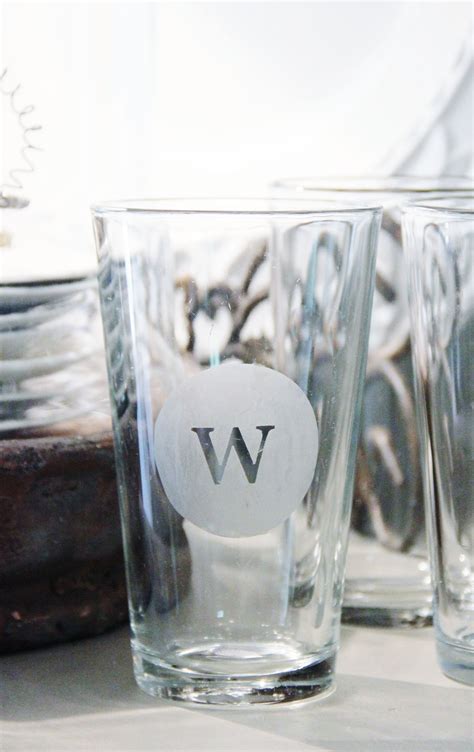 How To Monogram Glasses Cheap And Simple Longer You Leave The Etching Gel On The Deeper The