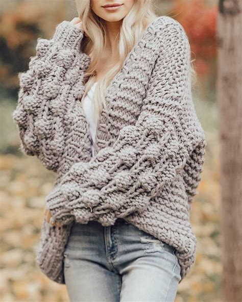 Oversized Chunky Thick Cable Knit Cardigan Sweater Cable Knit Sweater