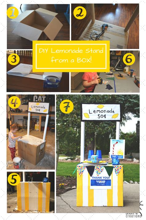 how to make a lemonade stand from a cardboard box diy lemonade stand diy lemonade diy