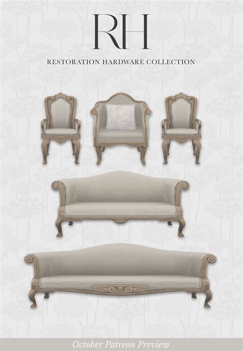 Simplistic Sims4 Restoration Hardware Simblr Royal Furniture
