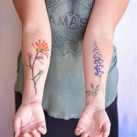 Brush strokes and color splashes tattoo on the arm. I like the indian paintbrush... | Paintbrush tattoo, Brush ...
