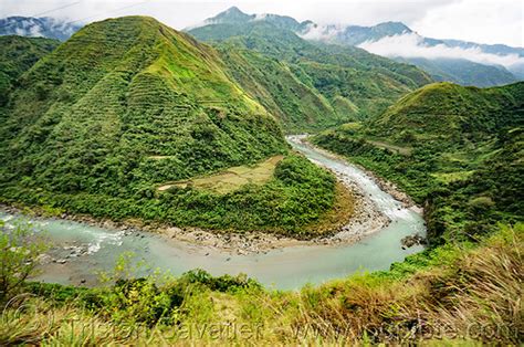 Rice Terraces In Steep Valley In The Cordillera Philippines