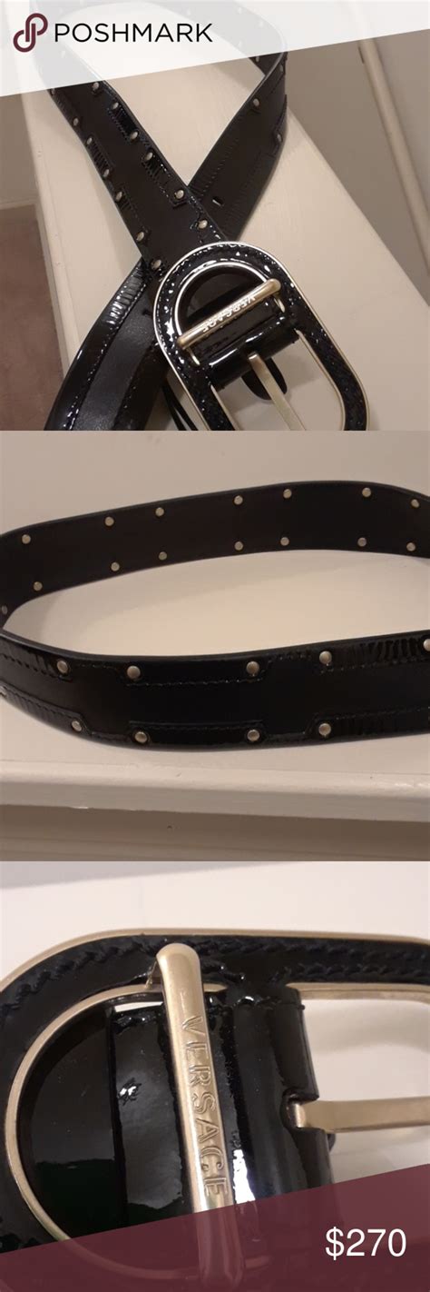 Versace Belt Versace Belt Patent Leather Versace Accessories Belts