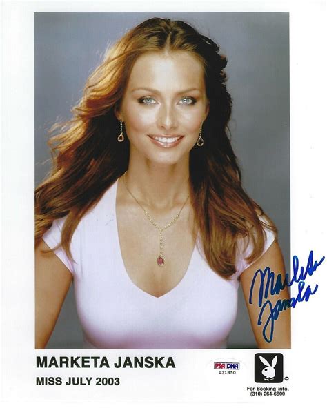 Marketa Janska Signed Playboy X Photo Psa Dna Coa Official Playmate Headshot Ebay