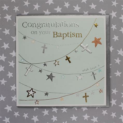 Baptism Card Congratulations On Your Baptism Card Etsy