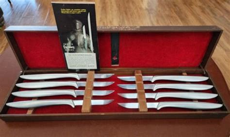 Vintage Gerber Miming Legendary Blades Steak Knives Case Set Of 8 Ebay