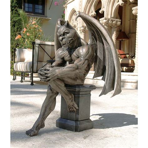 Gothic Dragon Gargoyle Thinker Statue Xoticbrands Home Decor