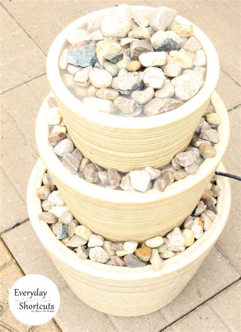 Download a pdf version of this project, and visit the garden club for more gardening projects. DIY Three-Tiered Outdoor Water Fountain - Everyday Shortcuts