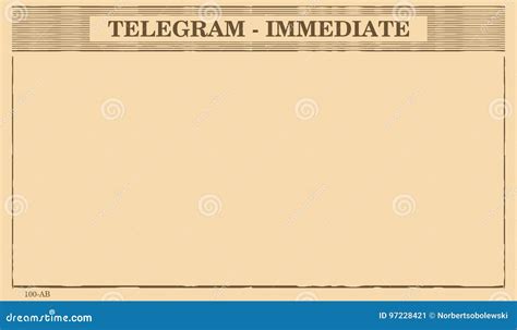 Blank Telegram Form Vector Illustration 220480860