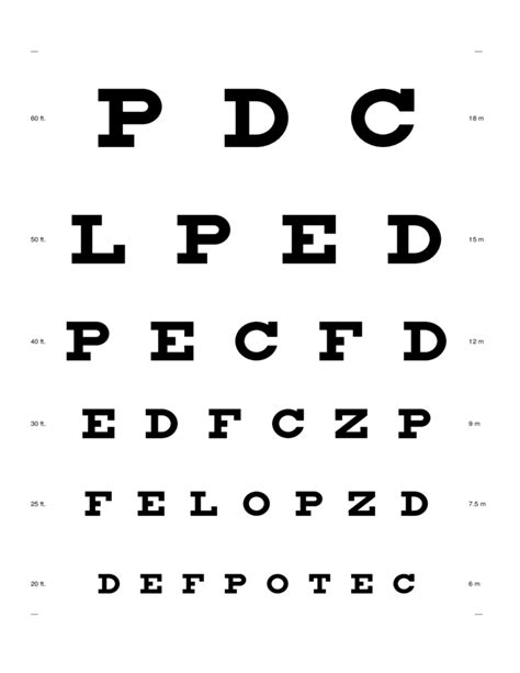 Free Printable Eye Chart