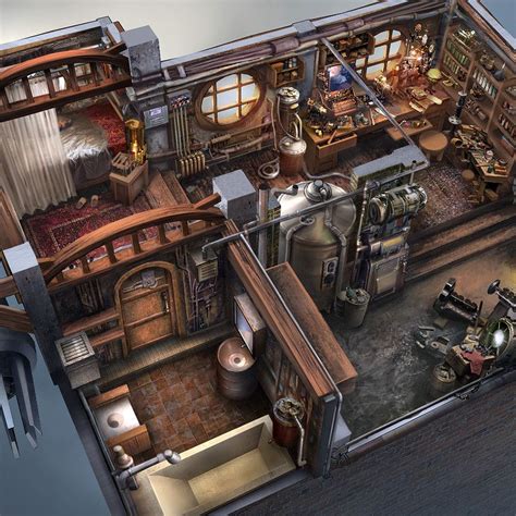 Steampunk Interior Concept Art I Did During My Days At Polywick Studio