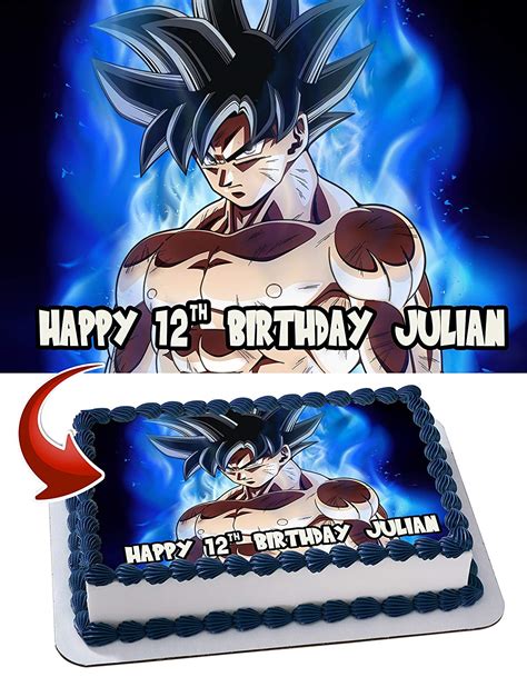 Check spelling or type a new query. Dragon Ball Super Goku Ultra Instinct - Edible Cake Topper - 11.7 x 17.5 Inches 1/2 Sheet ...