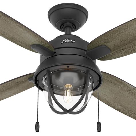 Hunter Barnes Bay 52 In Led Indooroutdoor Natural Iron Ceiling Fan