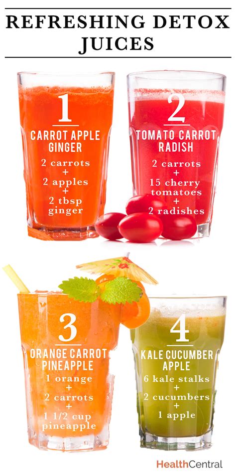 Infographic Refreshing Detox Juices Juicing Natural Healthy