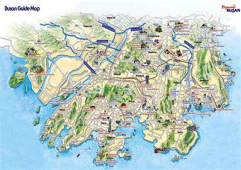 Busan City Tourist Map Busan Korea Artofit