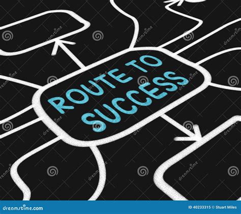 Route To Success Diagram Shows Path For Stock Illustration