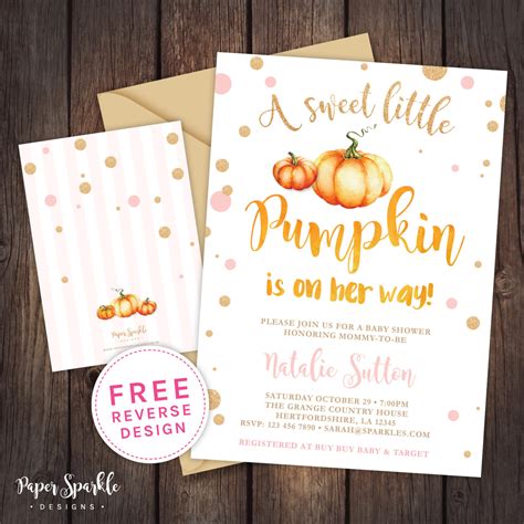 Get your halloween baby shower invitations from purpletrail and enjoy excellent prints, on great card stocks, for a darn good price, all using a design you can create or use from our site. Halloween baby shower Pumpkin baby shower invitationbaby