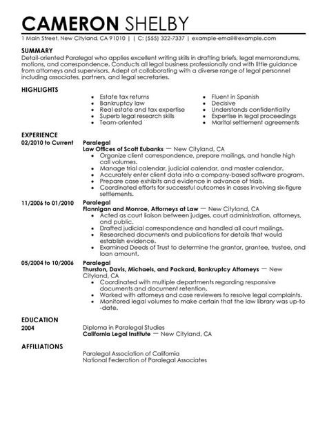Best Paralegal Resume Example From Professional Resume Writing Service