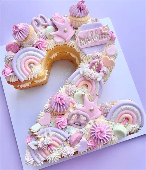 Cupcake Number Cake Design Tiffaney Bernal