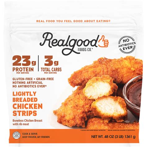 Costco Lightly Breaded Chicken Breast Strips Real Good Foods