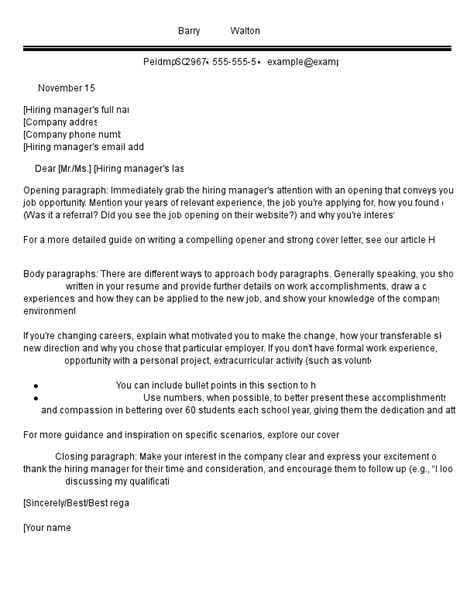 Cover Letter Format How To Format A Cover Letter In