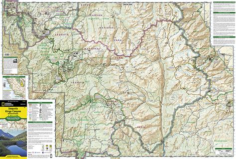 Sequoia Kings Canyon National Parks Map The Hiker Box