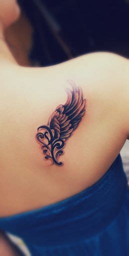 Awesome Looking Black Angel Tattoo On Shoulder Tattoomagz › Tattoo