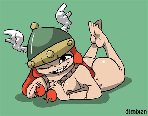 rule 34 ass barbara rayman barbarian big ass djmixen female helmet human rayman series