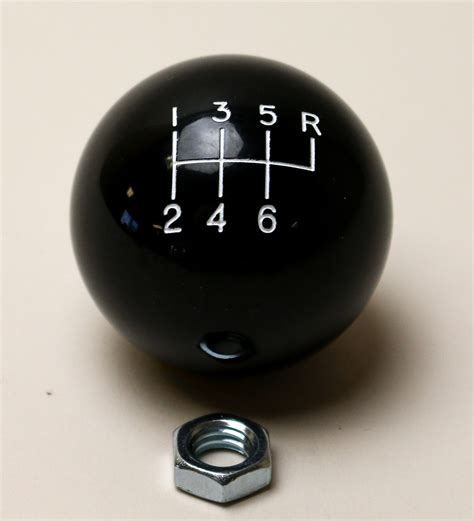 Car And Truck Parts 6 Speed Logo Imprinted Shift Knob Black 38 16 For