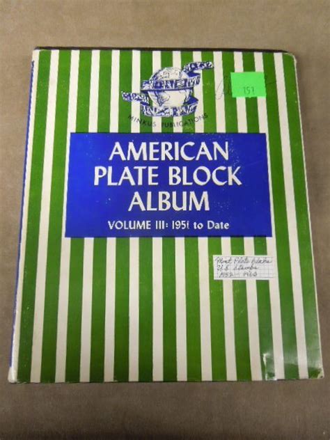 American Plate Block Stamp Album Lot 151