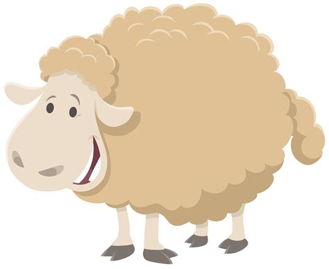 Sheep Cartoon Farm Animal Character 1734827 Vector Art At Vecteezy