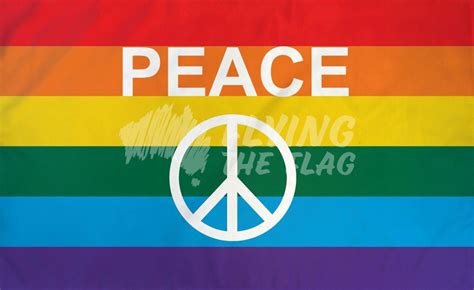 Flying The Flag Rainbow Peace Sign