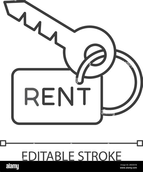 Icono Lineal Perfecto De P Xel Clave De La Casa Servicio De Alquiler