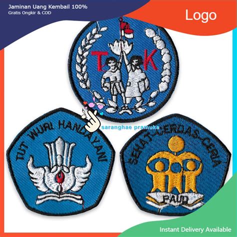 Jual Ready Badge Tut Wuri Tutwuri Handayani Emblem TK Paud Patch Logo