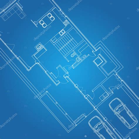 Architectural Background Vector Blueprint — Stock Vector © Krabata 3638809