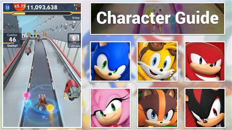 Sonic Dash 2 Character Guide Youtube