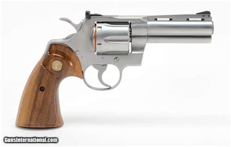 Colt Python 357 Mag 4 Inch Satin Stainless Finish Like New In Blue