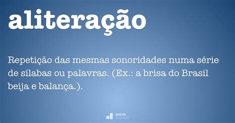 Aliteração Dicio Dicionário Online De Português