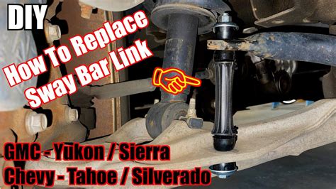 Diy How To Replace 2009 Gmc Yukon 2wd Front Sway Bar Link Without