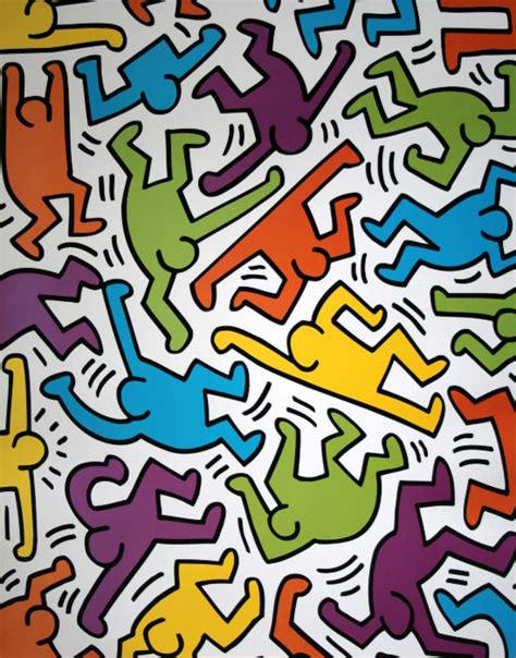 Aids stands for acquired immunodeficiency syndrome. it is an advanced stage of when a person with hiv does not receive treatment, aids likely develops, as the immune system. Keith HARING : Sans Titre 1983 (Multicolored characters ...