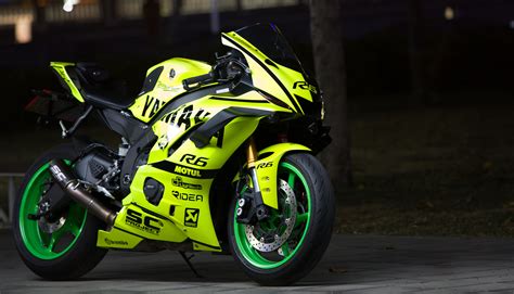 Wallpaper Yamaha Motorcycle Bike Green Moto Hd Widescreen High