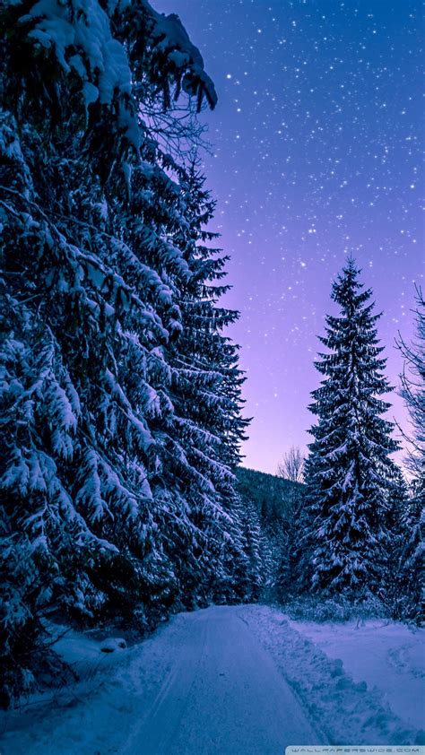 Night Snow Hd Wallpaper Android ~ Kecbio