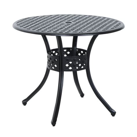 Outsunny 33 Round Cast Aluminium Outdoor Patio Dining Table With