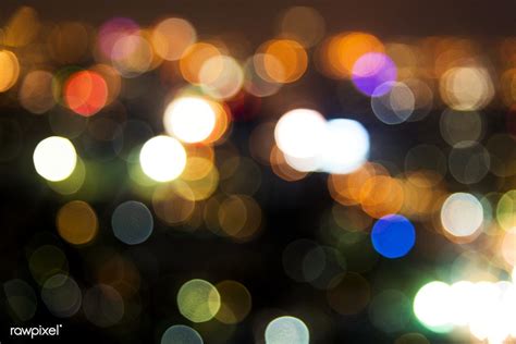 Blurred Street Bokeh Lights At Night Time Free Image By