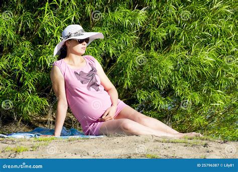 A Pregnant Woman Relaxing Stock Image Image Of Beautiful 25796387