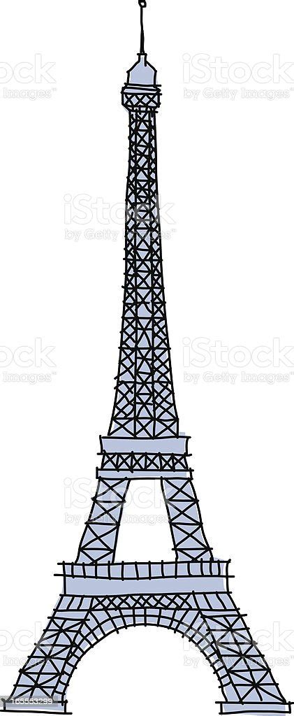 Vector Sketched Eiffel Tower Stok Vektör Sanatı And Eyfel Kulesi‘nin Daha