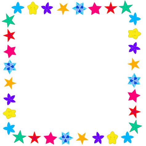 Star Border Star Pentagram Night Sky Png Transparent Clipart Image